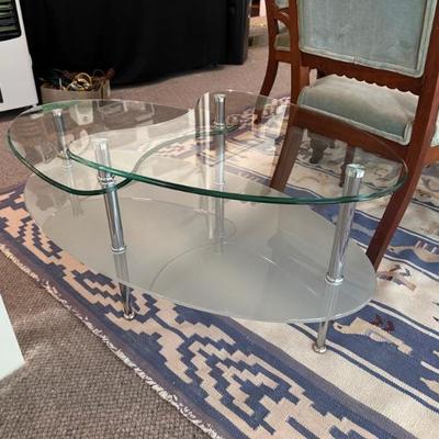 Glass coffee table