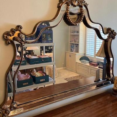 Beautiful Large Mirror. To go over a dresser or mantle. Many used. 
