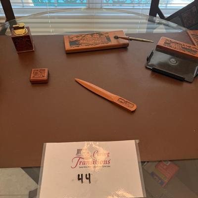Seven Piece Pirate Themed Desk Set