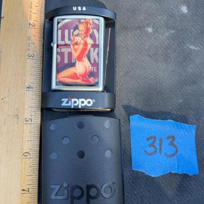 Lucky, Strike, Girl With Aces Zippo Lighter
