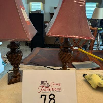 Pair Of Lamps 19 Inches Tall
