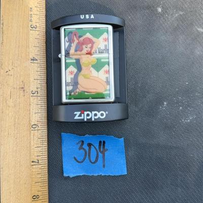 Marlboro Girl, Zippo, Lighter Green Bikini