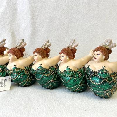 Kathrine’s Collection Mermaid Ornaments Green Set
