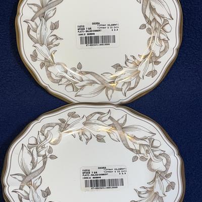 Tiffany & Co “Celebration Tiffany” Salad Plates, 2 Pcs