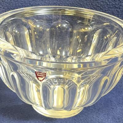 Orrefors Sweden Crystal Bowl, “Michele Bowl”