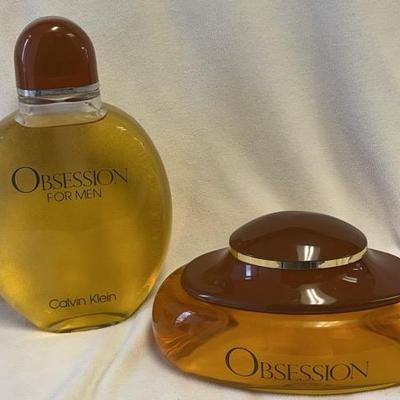 Vintage Factice Calvin Klein Obsession Perfume Display  2 Pcs