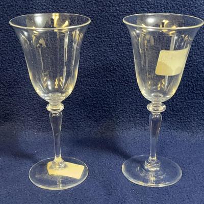 Steuben Crystal Water Goblets, Pair