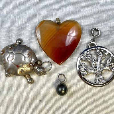 Assorted Jewelry Pins, Pendants, Brooches, Earrings, Chains And Scrap Beads i