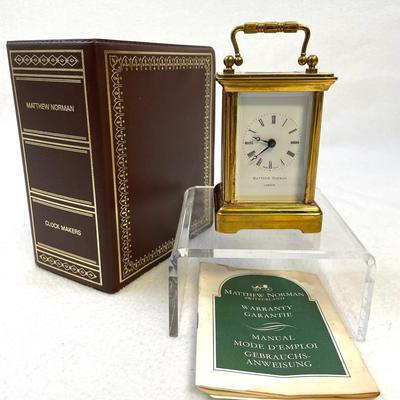 Matthew Norman Vintage Miniature Brass Cased Carriage Clock