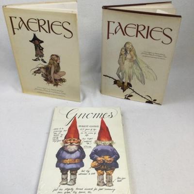 Faeries & Gnomes, Hardcover Books, 3 Pcs