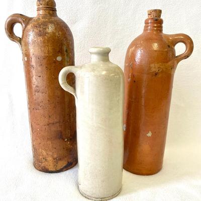 English Crockery German Antique Liquor Bottles 
