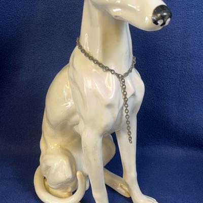 Greyhound Borzoi Figurine Vintage Ceramic Dog  