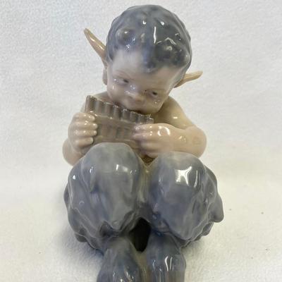 Royal Copenhagen Porcelain Faun Satyr Pan Pipe Player #1736