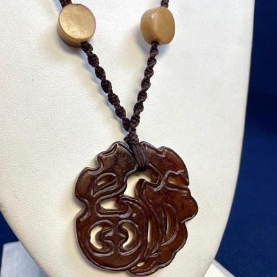 Carved Stone Necklace 