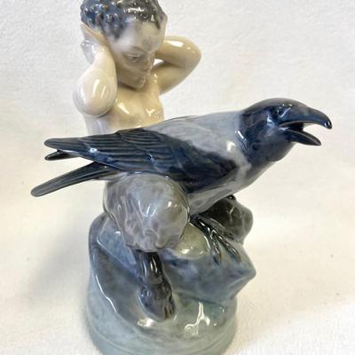 Royal Copenhagen Porcelain Faun Satyr Raven #2113