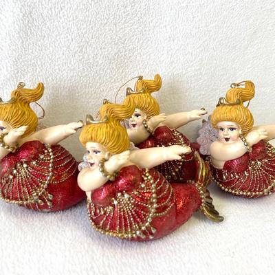 Katherine’s Collection Mermaid Ornaments Red Set 
