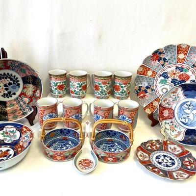 Japanese Imari Dishes Eclectic Mix 16pcs