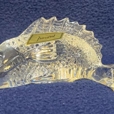 Baccarat Fish Carp Crystal Paperweight In Original Box