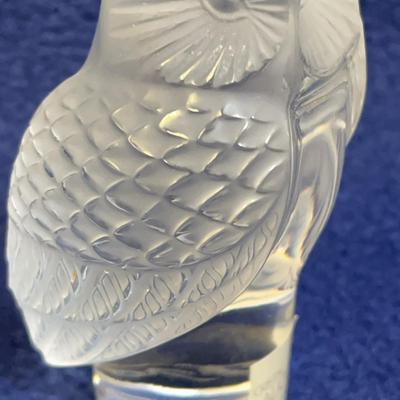 Lalique Paris Chouette Crystal Owl Figurine