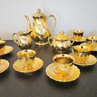 Japanese Gold Plated Tea Set 