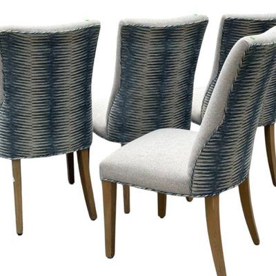 4 CUSTOM UPHOLSTERED DINING CHAIRS $740