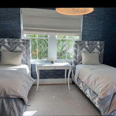 MATCHED CUSTOM DESIGNER UPHOLSTERED TWIN BEDS $1,200

A Pair of Custom Designed Twin Beds Upholstered with Eastern Accents Fabric. Each...