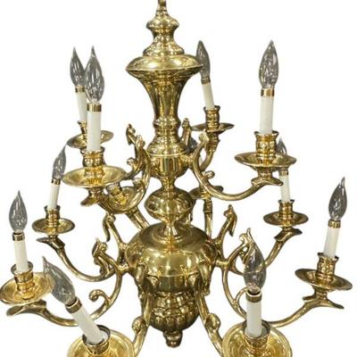 LARGE VINTAGE SOLID BRASS 12 ARM CHANDELIER $325 

Large Vintage Solid Brass 12 Arm Chandelier. PROVENANCE: From the Historic Charleston...