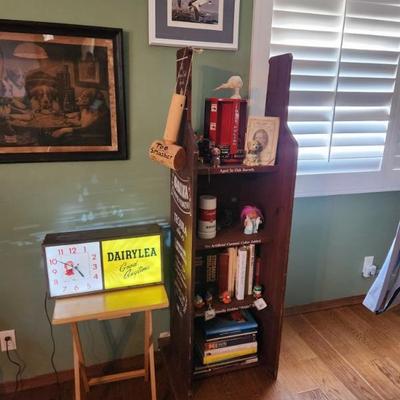 Antique signs and holders 