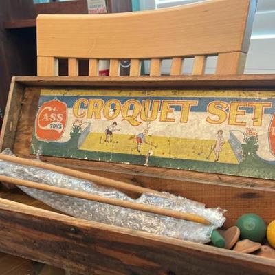 Vintage child’s toy croquet 