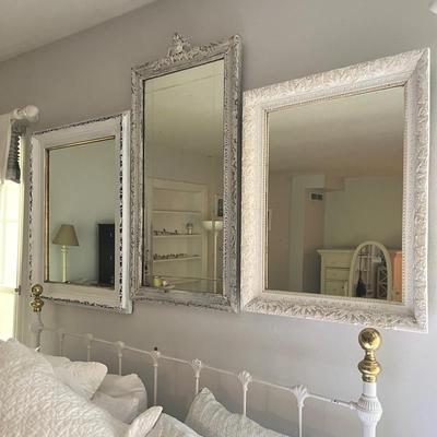 White Painted Antique Mirrors (3)