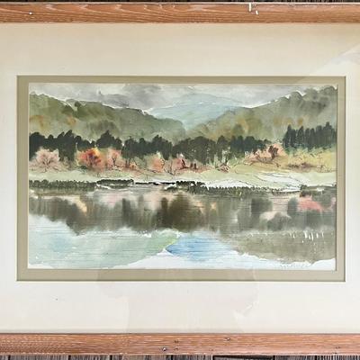 Signed Lochner Landscape Watercolor 