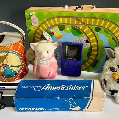 New & Vintage Toys With Furby, Greyhound Bank, Train Track & More
