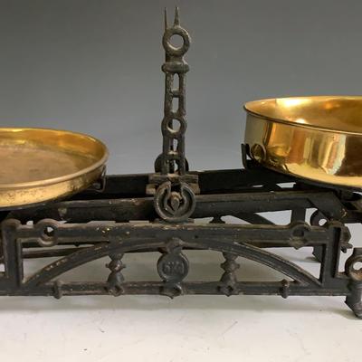 Antique Cast Iron and Brass Scale