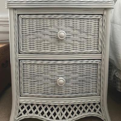Wicker Nightstand 