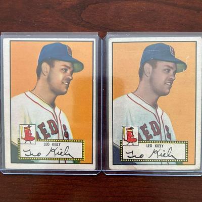 1952 Topps Baseball Card. Leo Kelly #54. Red Back and Black Back