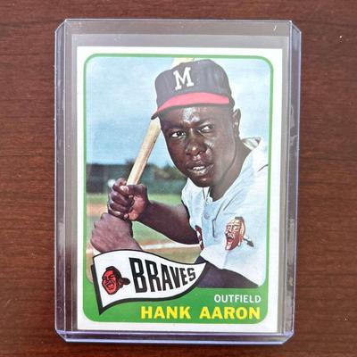 1965 Topps Baseball Card.  Hank Aaron #170