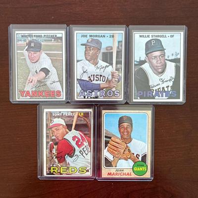 Vintage Baseball Cards. Whitey Ford, Willie Stargell, Joe Morgan, Juan Marichal and More