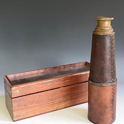 1841 Hawes Leadenhall London from Dollonds Leather and Brass Telescope 