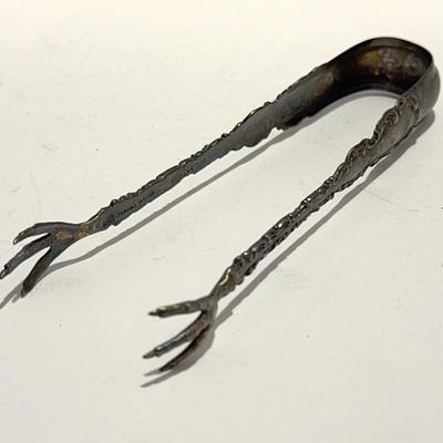 Antique Rolland Sterling Silver Sugar Tongs