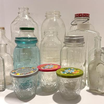 Vintage Collection of Bottles With Ball, Kraft And Universal