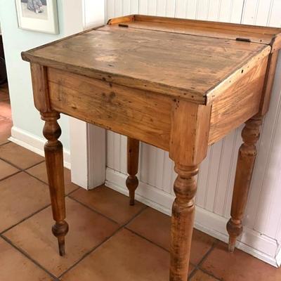 19th Century Pine Schoolhouse Desk