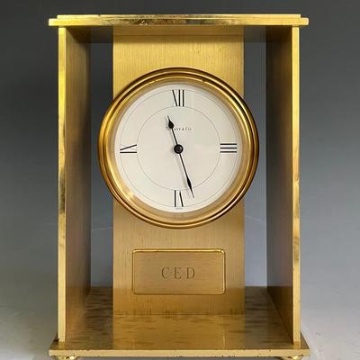 Tiffany & Co. Brass Clock