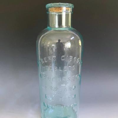 Robert Gibson Tablets E.C. Rich Glass Apothecary Jar