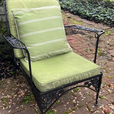 Vintage Wrought Iron Patio Arm Chair