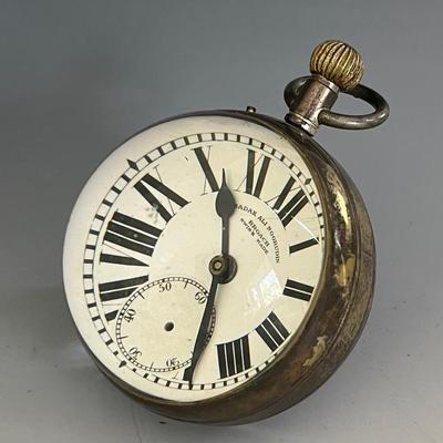 Antique Ali Noorudin Broach Swiss Made Crystal Ball Clock