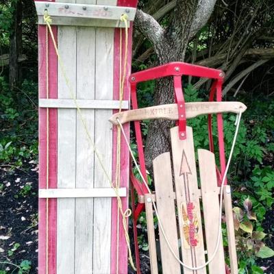 Flexible Flyer Sled and Torpedo Toboggan, Vintage