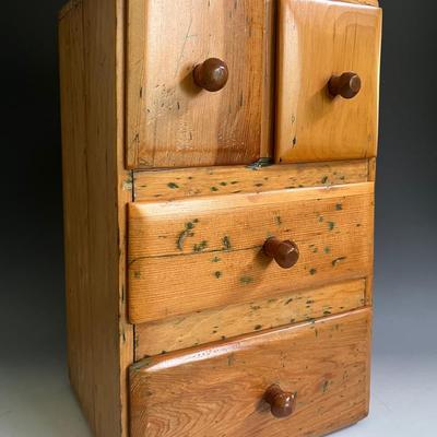 Diminutive Pine Cabinet, Antique 
