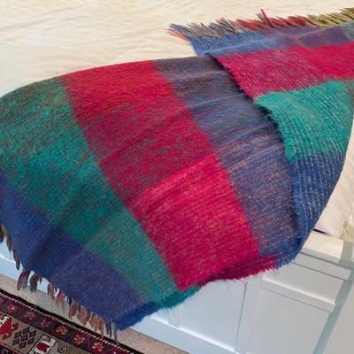 Vintage Donegal Design Mohair And Wool Throw Or Scarf 