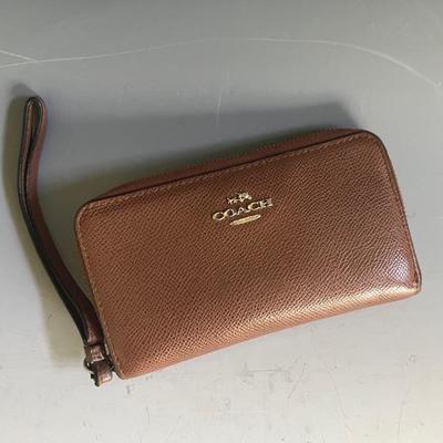 Coach Leather Wristlet