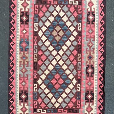 Southwestern Hand Loomed Wool Kilim Rug